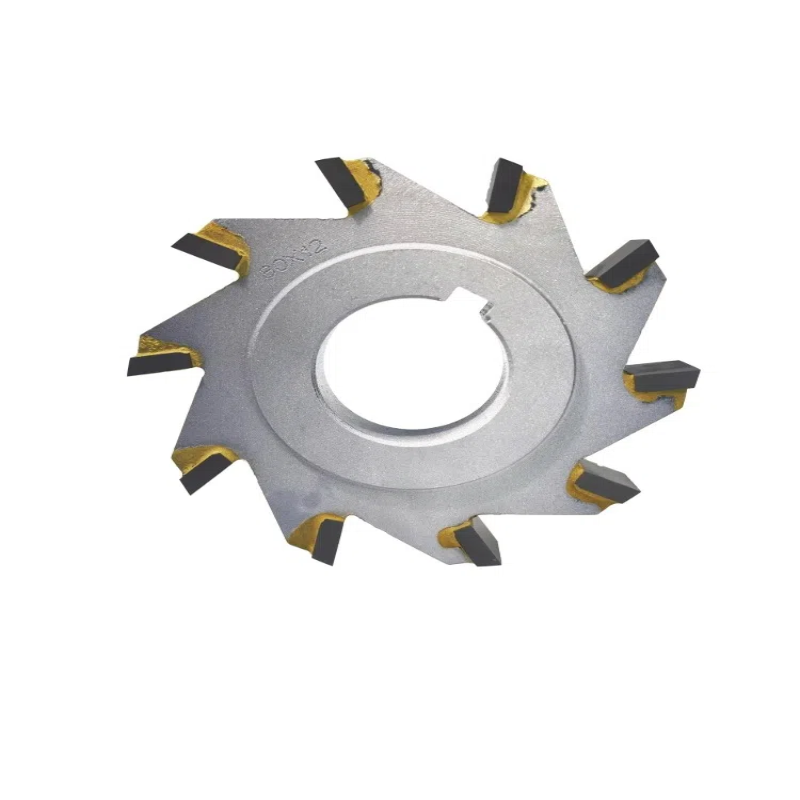 1056-Alloy three-face milling cutter can be customized tungsten steel 63 80 100 125 YW2 steel parts milling slot welding disk cutter Shandong Denso Pricision Tools Co.,Ltd.